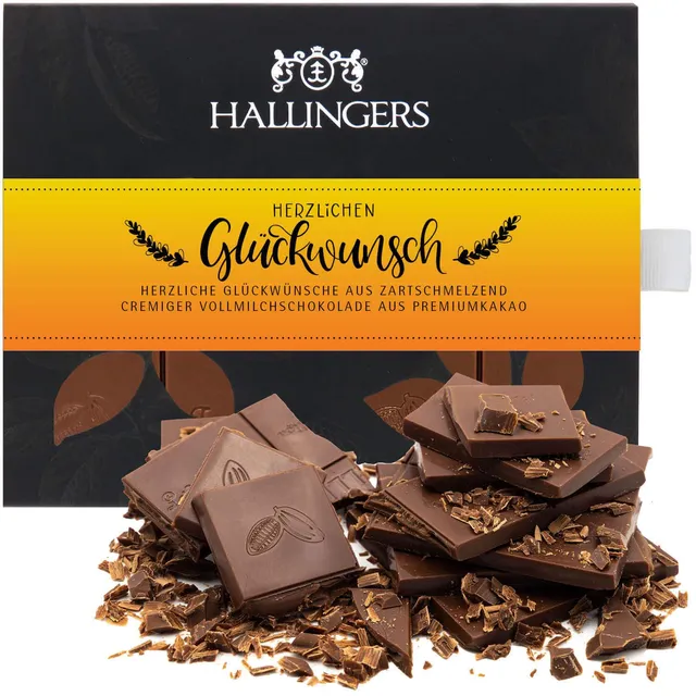 hallingers-schokolade-herzlichen-gl-ckwunsch-tafel-pur image 1