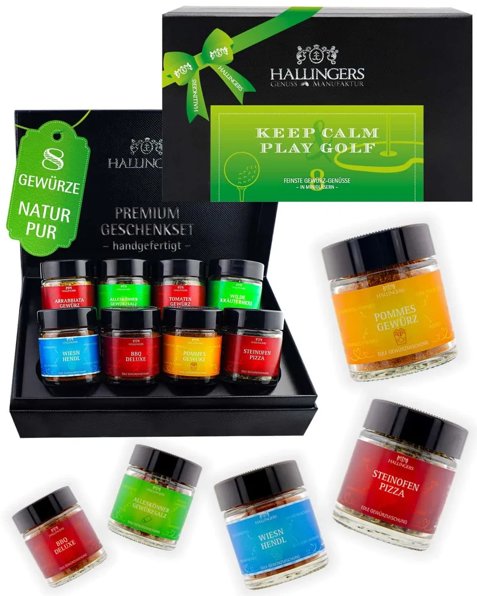 hallingers-kochen-keep-calm-golf-gew-rzbox-8er-114g image 1