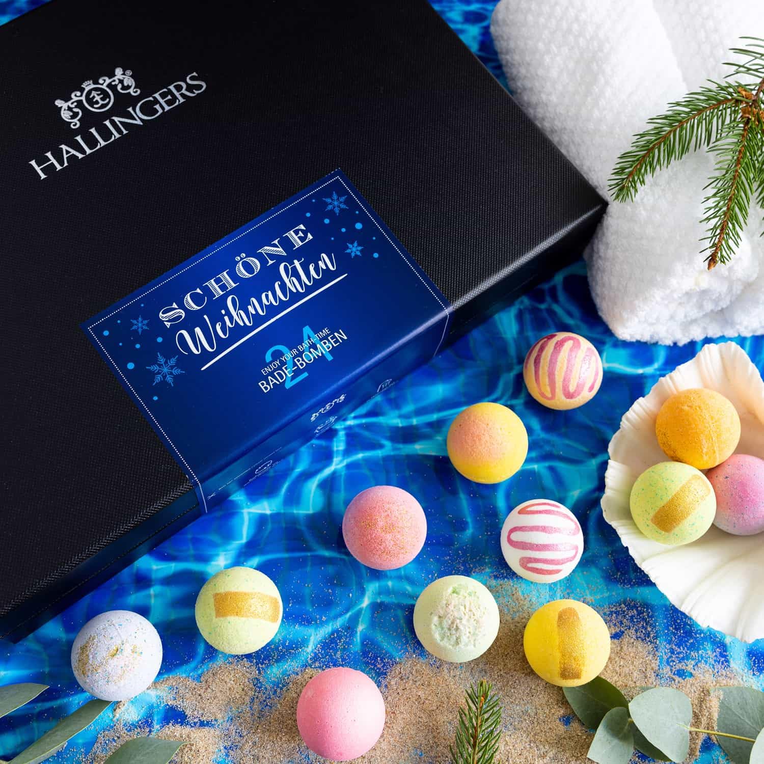 hallingers-wellness-sch-ne-weihnachten-badebomben-24tlg-box image 2