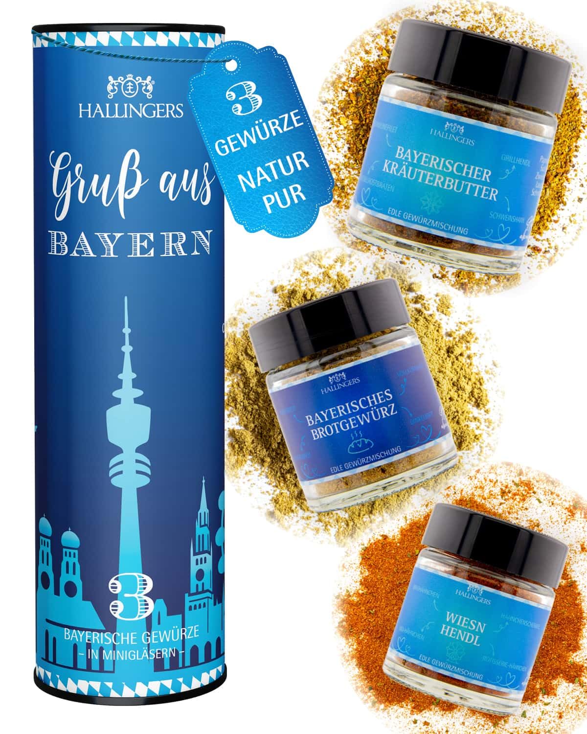 hallingers-kochen-gru-aus-bayern-gew-rz-geschenkset-3er-dose image 1