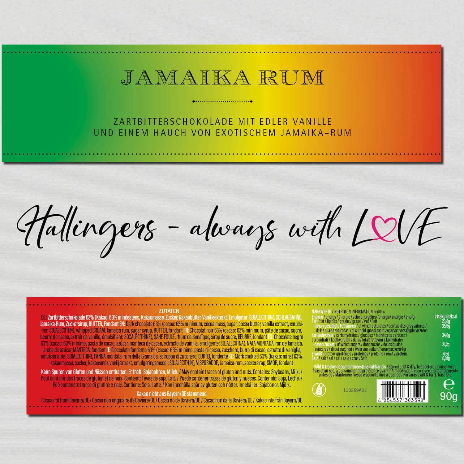 hallingers-jamaika-rum-schokolade-zartbitter-vanille-90g image 6