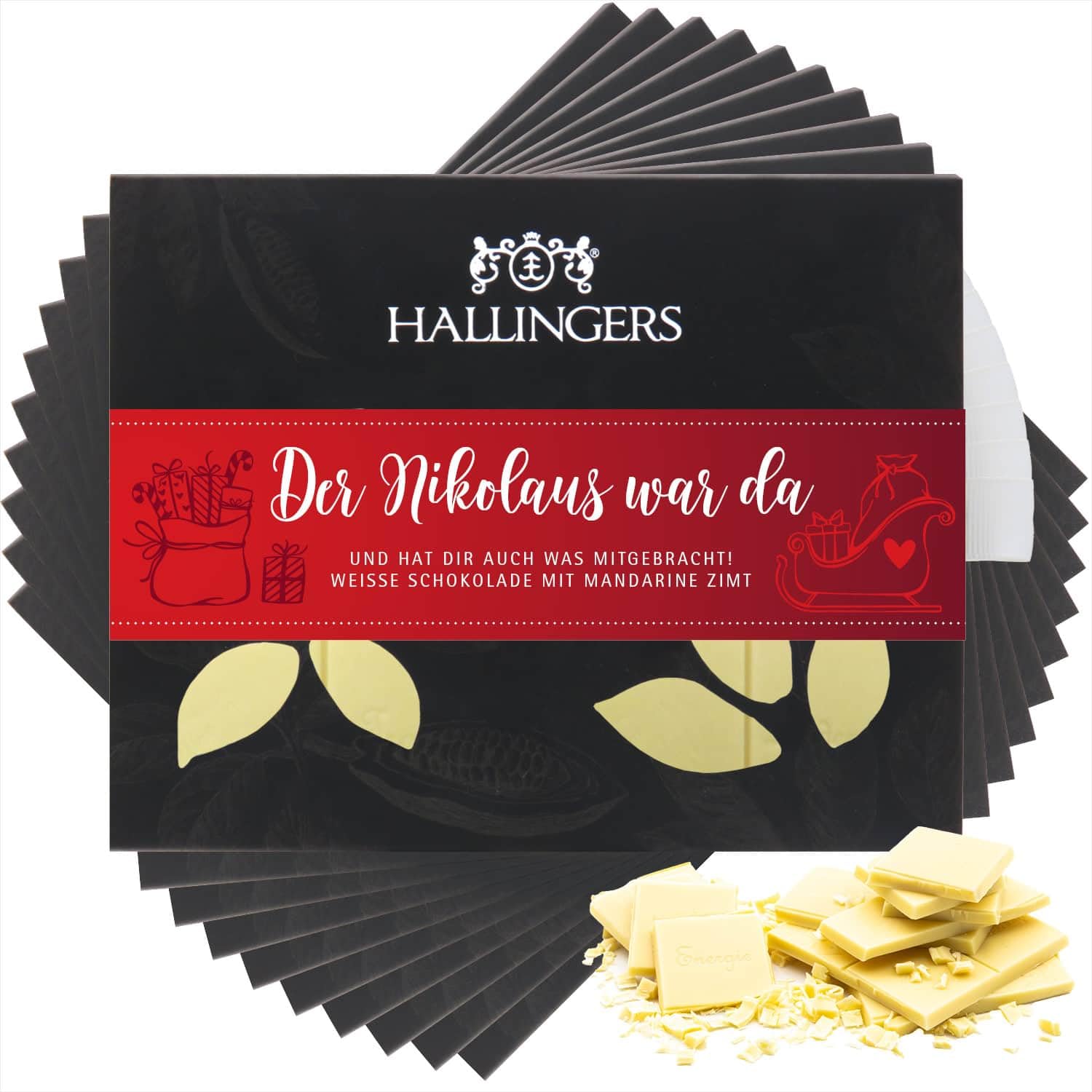 hallingers-wei-e-schokolade-nikolaus-tafeln-mandarine-zimt-10x image 1
