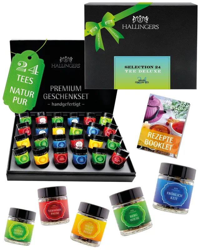 hallingers-tee-deluxe-selektion-24-probierset-loser-tee-geschenkbox image 1