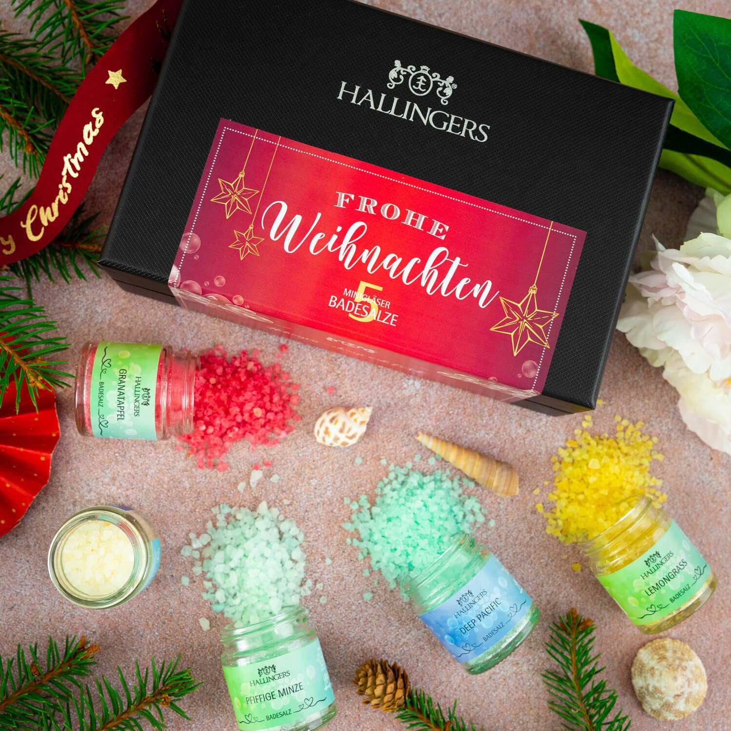 hallingers-frohe-weihnachten-badesalz-set-5tlg-totes-meer image 2