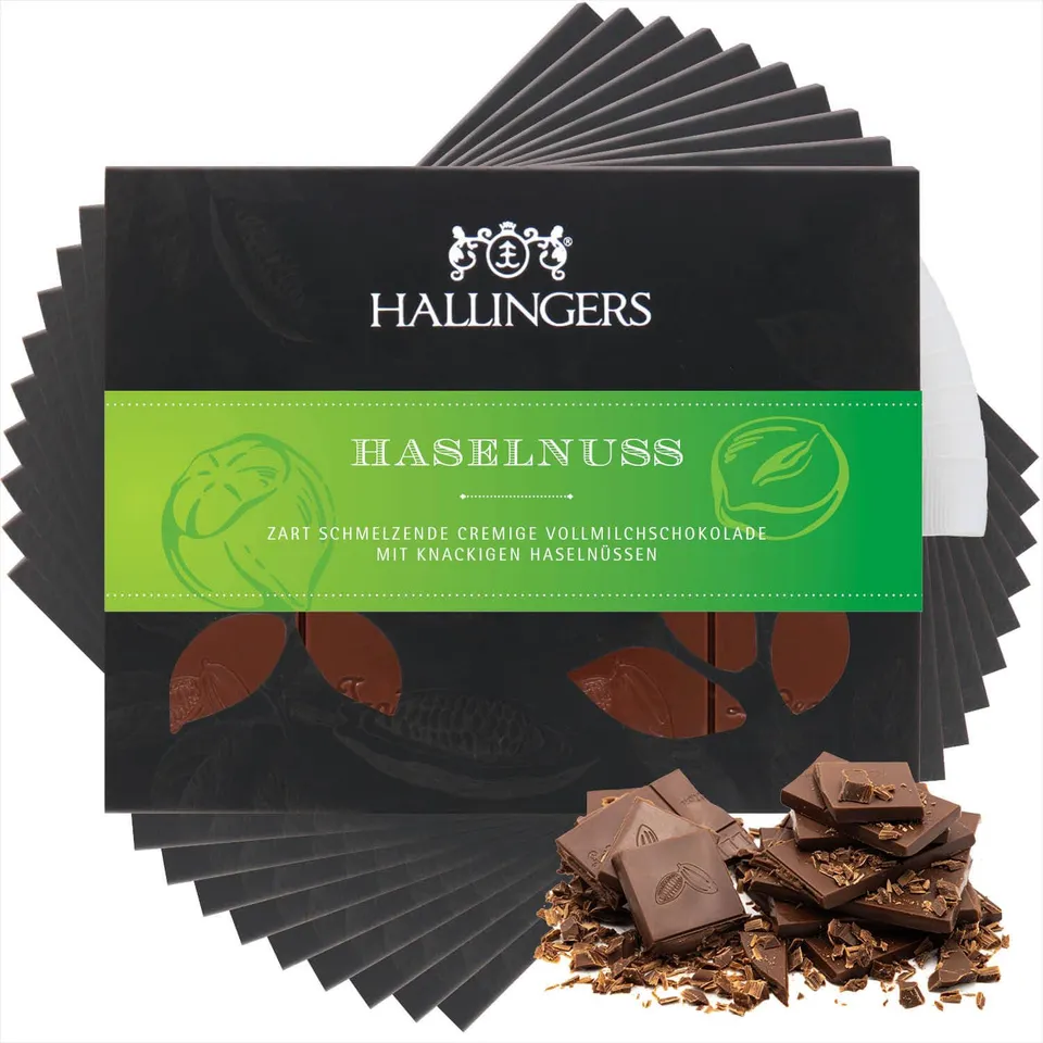 hallingers-genuss-manufaktur-schokolade-haselnuss-10x-tafel image 1