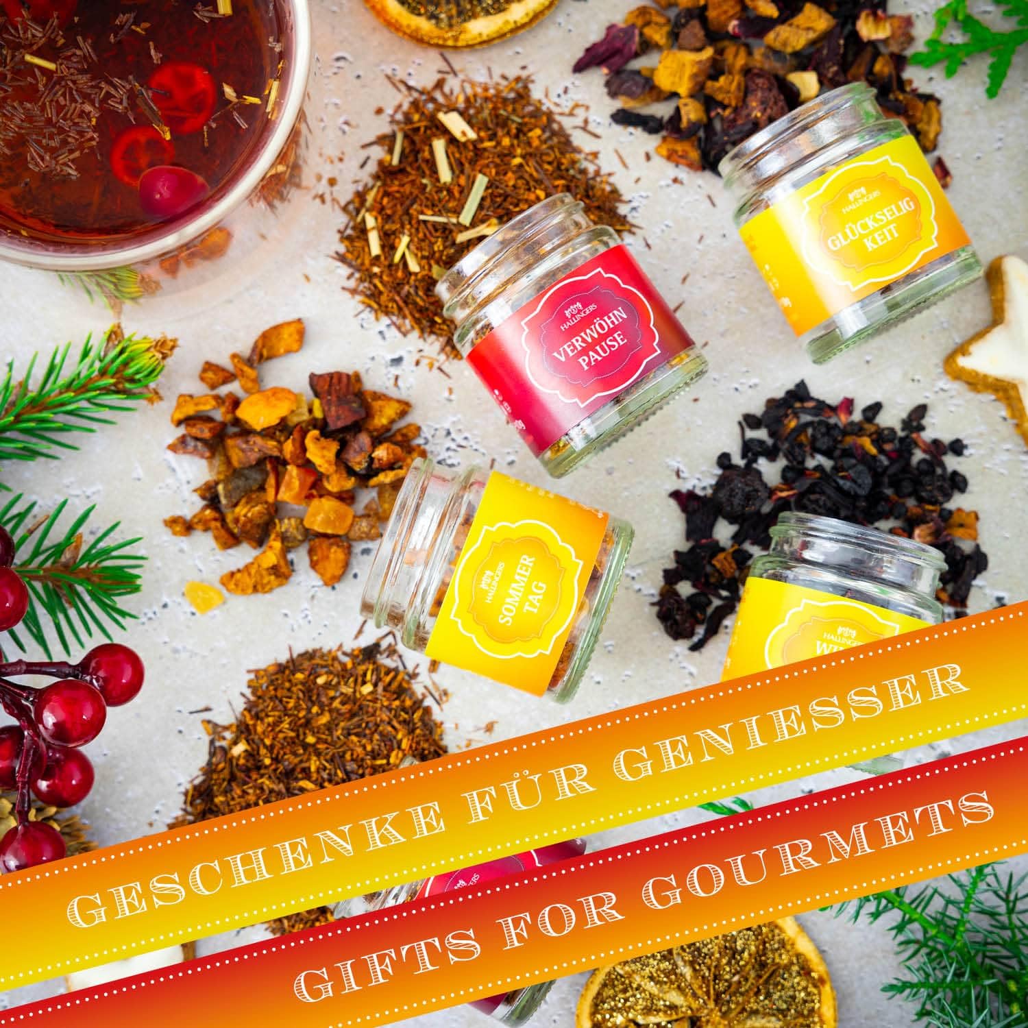 hallingers-tee-geschenkset-frohe-weihnachten-5-sorten-50g image 4