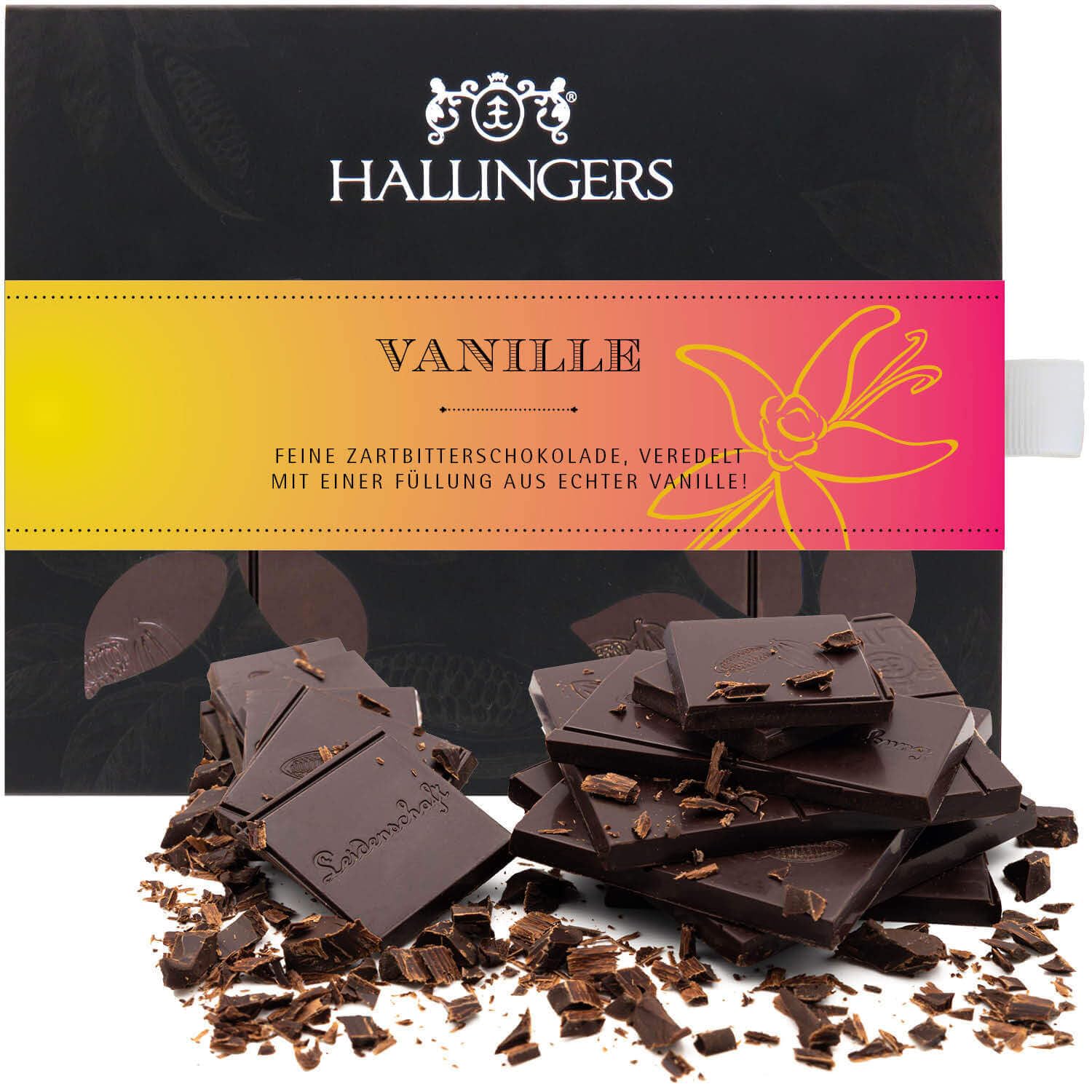 hallingers-vanille-zartbitter-schokolade-bourbon-vanille-90-g image 1