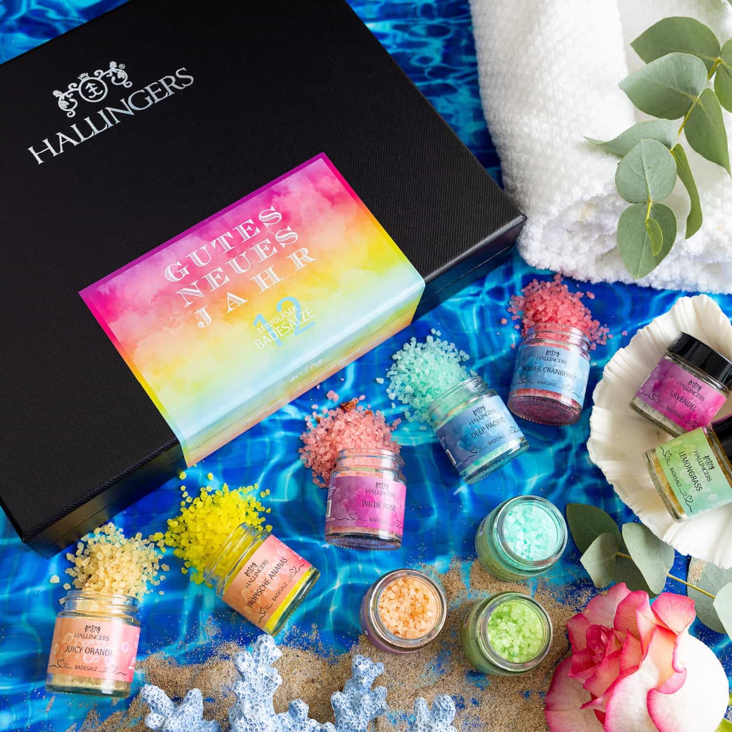 hallingers-wellness-badesalze-gutes-neues-jahr-12x-geschenkbox image 2