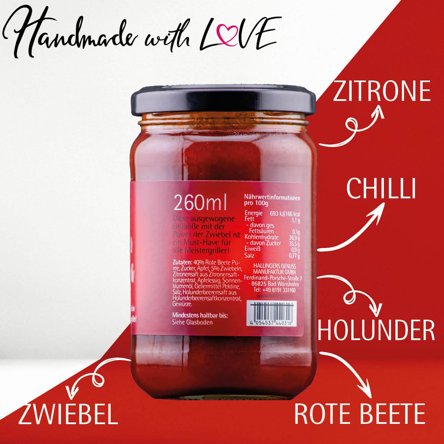 hallingers-honig-chutney-bbq-klassiker-glas-260g-grill-sauce image 5