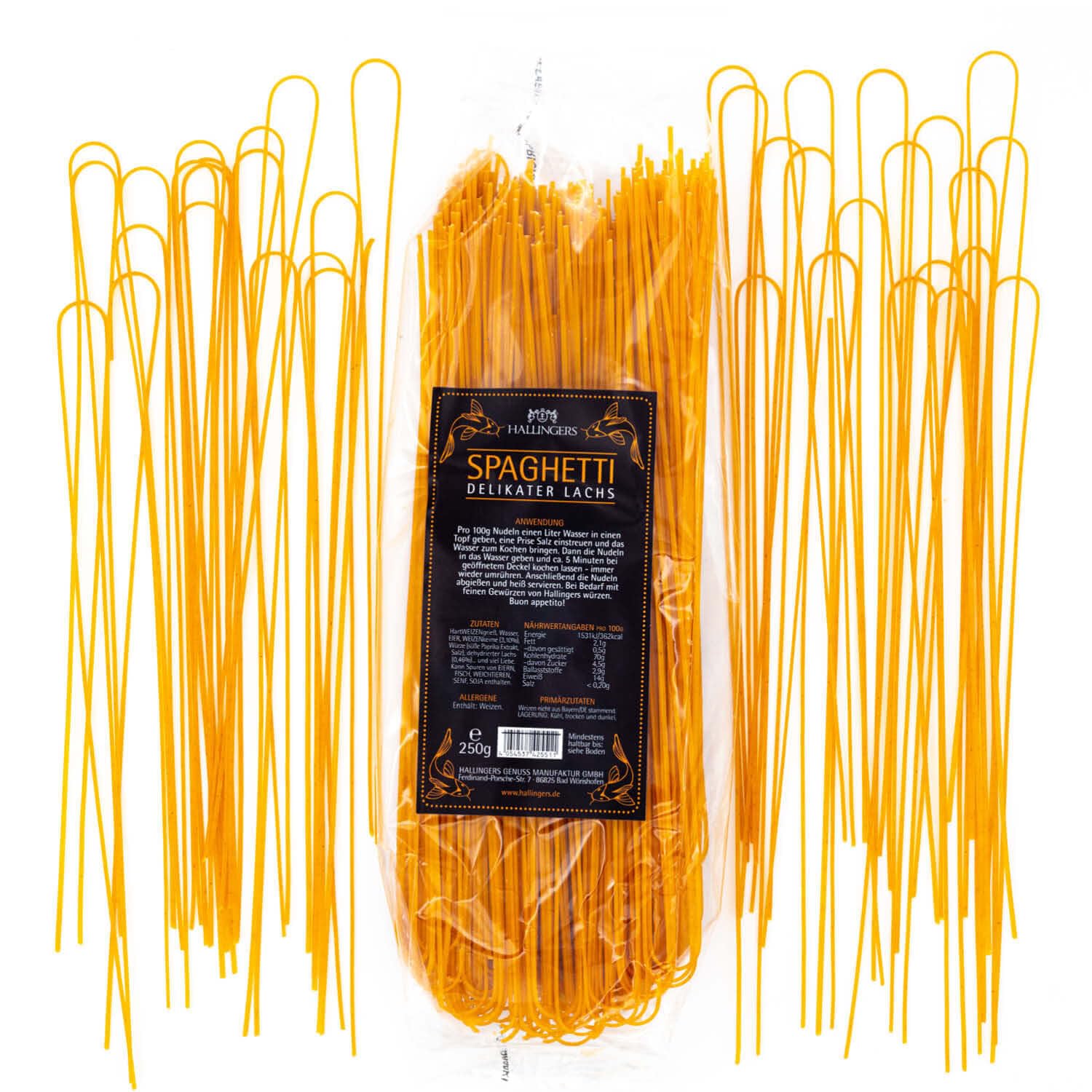 hallingers-kochen-spaghetti-lachs-pasta-250g-mit-freilandei image 1