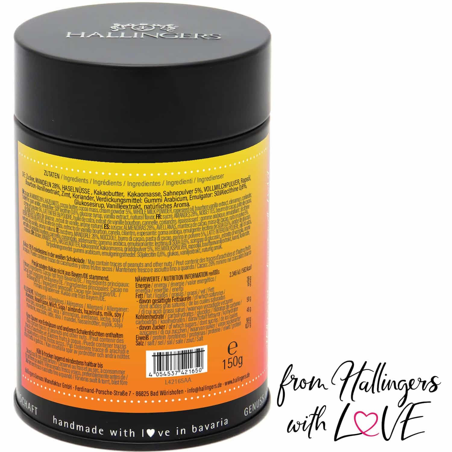 hallingers-schokolade-hurra-endlich-ferien-nougat-mandeln-150g image 5