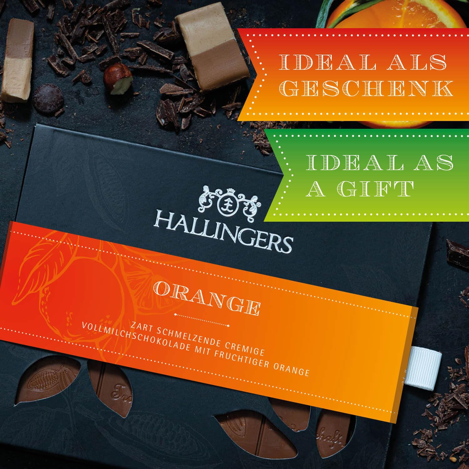 hallingers-schokolade-orange-tafeln-10x-ohne-alkohol-geschenk image 3