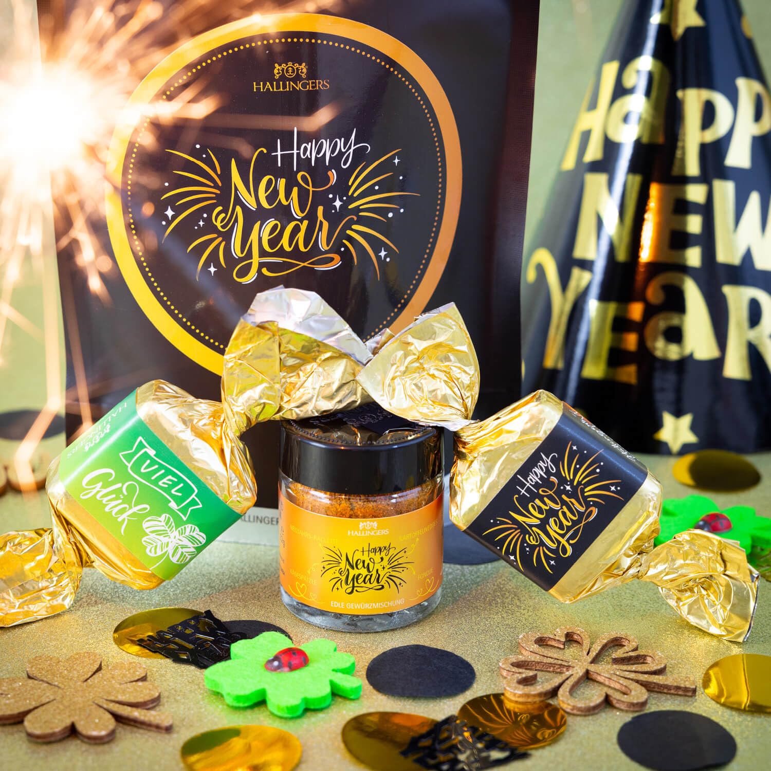 hallingers-geschenkesets-happy-new-year-wundert-te-68g-nougat image 2