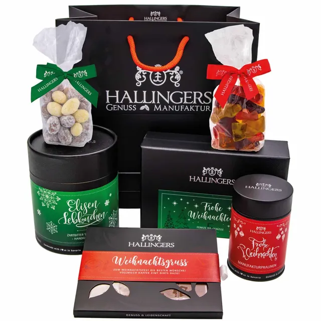 hallingers-s-e-weihnachten-geschenkkorb-xxl-1050g-schoko image 1
