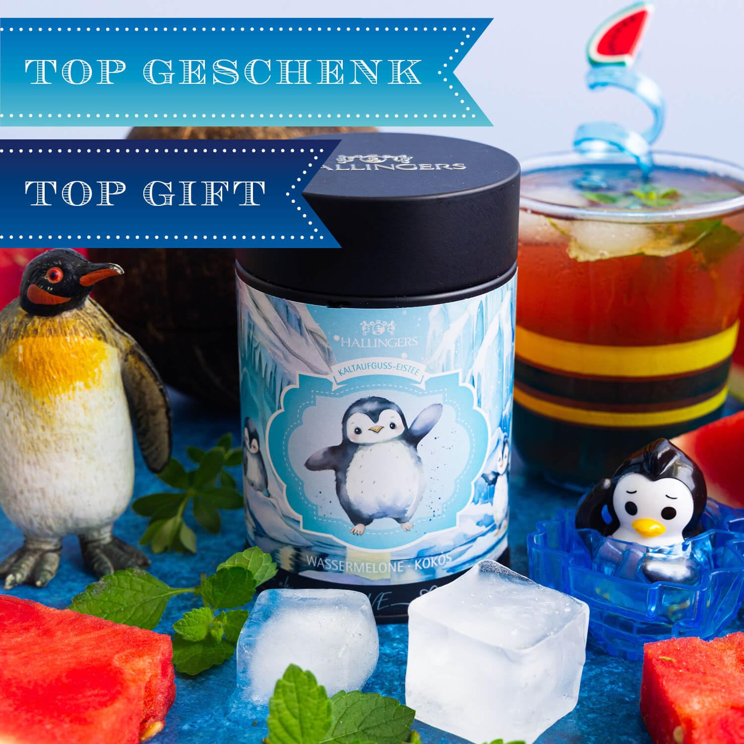 hallingers-tee-pinguin-eistee-cold-brew-dose-125g-erdbeer-kokos image 3