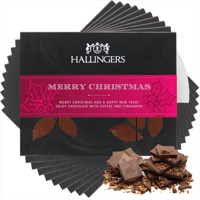 hallingers-schokolade-merry-christmas-tafeln-kaffee-zimt-10x image 1
