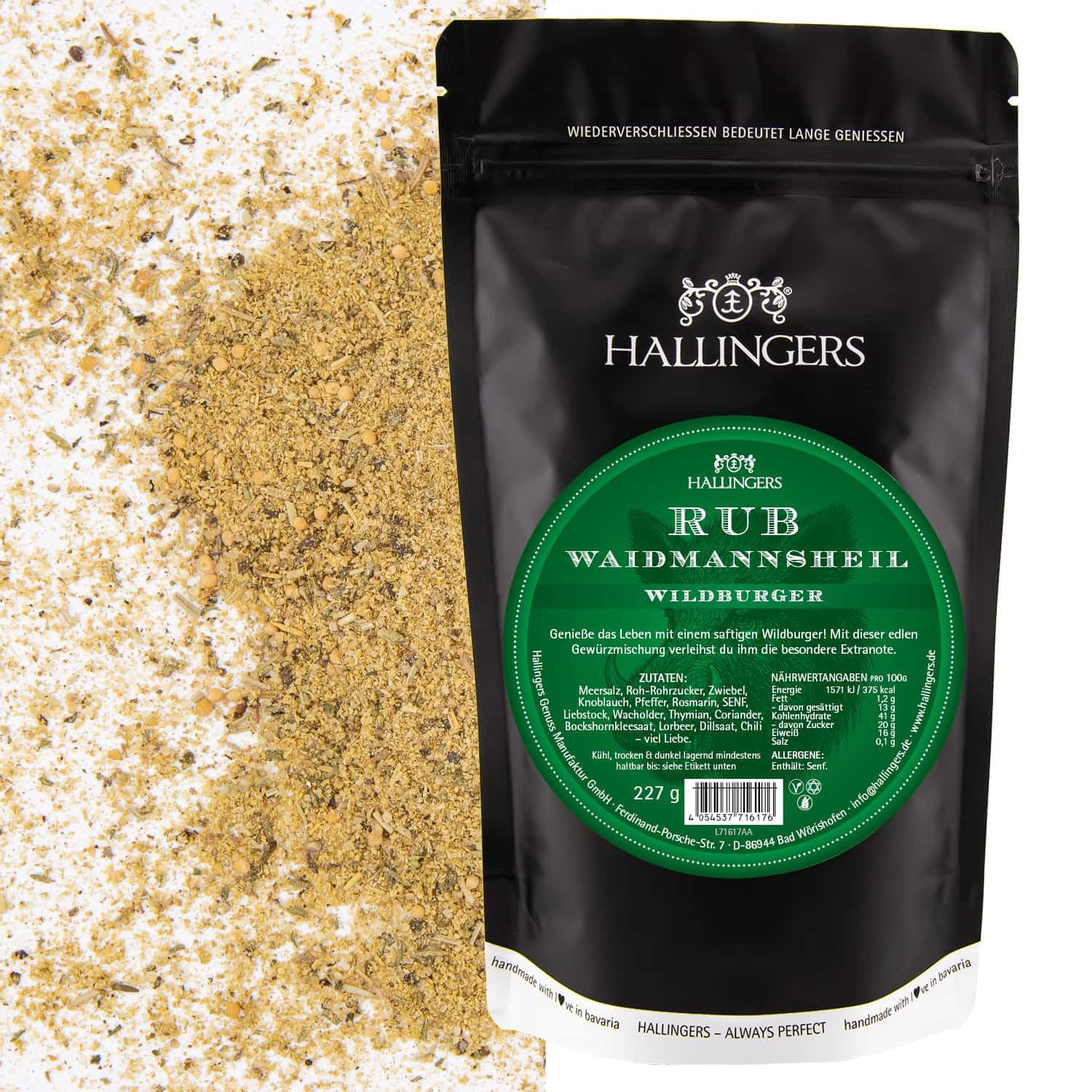 hallingers-kochen-wildburger-rub-bbq-gew-rz-227-g-j-ger image 1