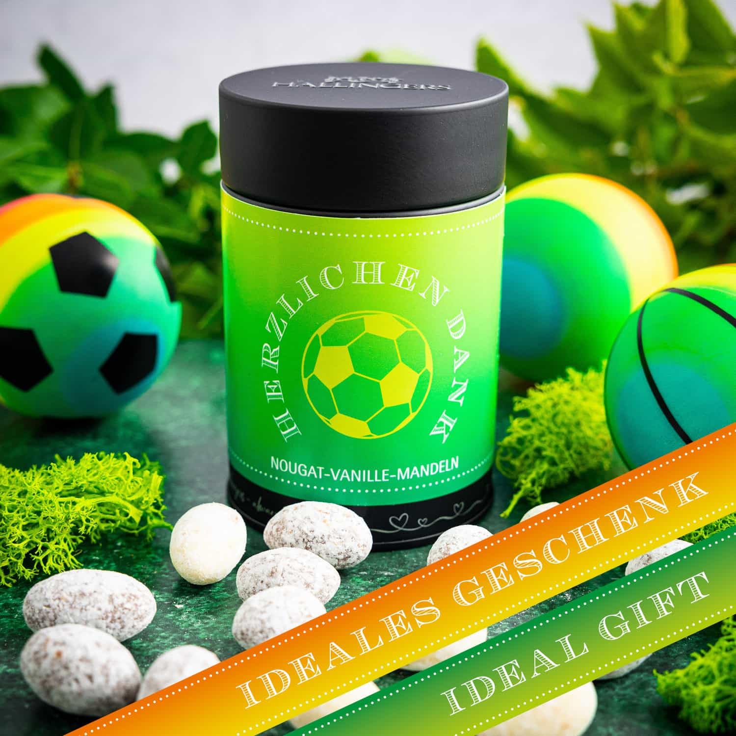 hallingers-schokolade-nougat-mandeln-herzlichen-dank-fu-ball-150g image 3