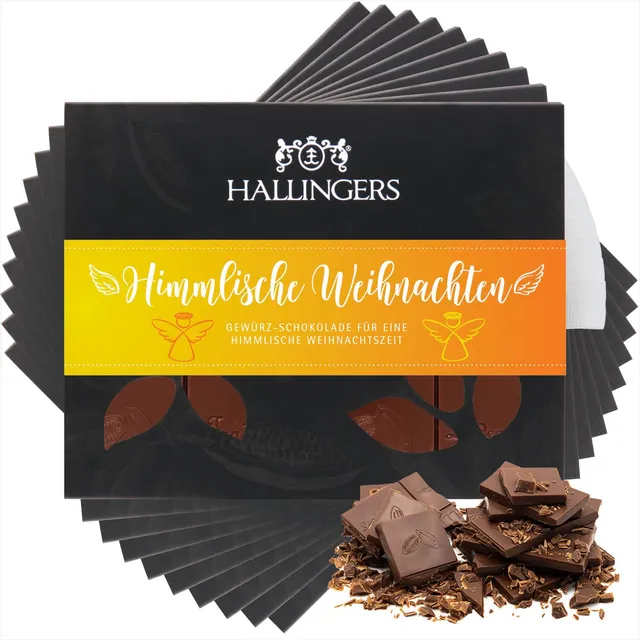 hallingers-himmlische-weihnachten-schokolade-10-tafeln-xmas image 1