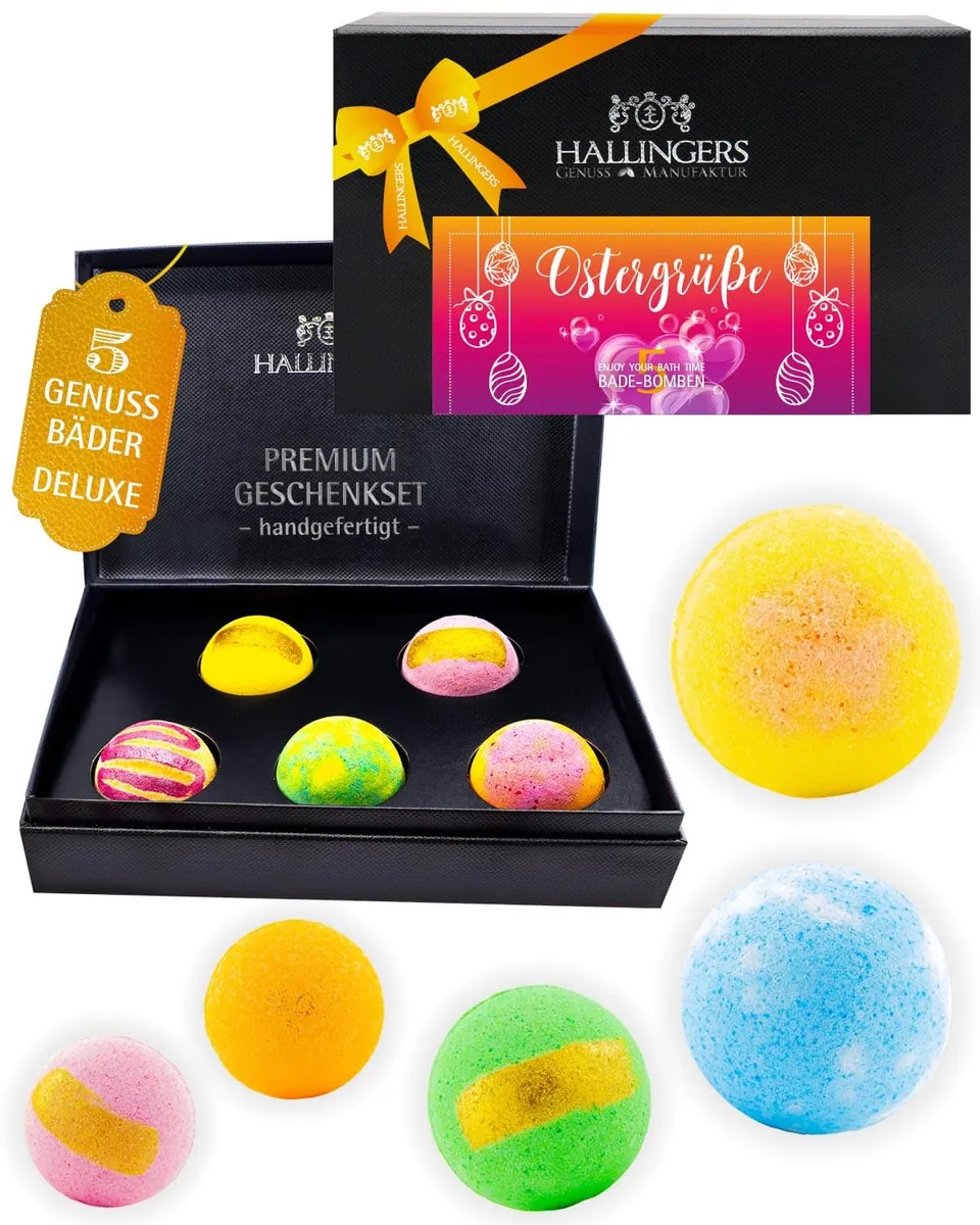 hallingers-wellness-ostergr-e-pink-badebomben-5er-set-225g-frauen image 1