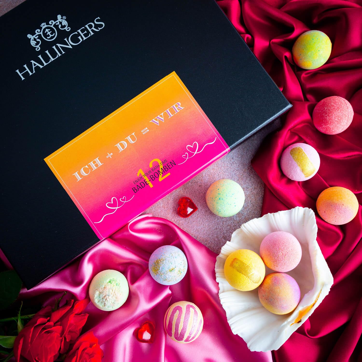 hallingers-luxury-bath-bombs-badebomben-12er-box-valentinstag image 2