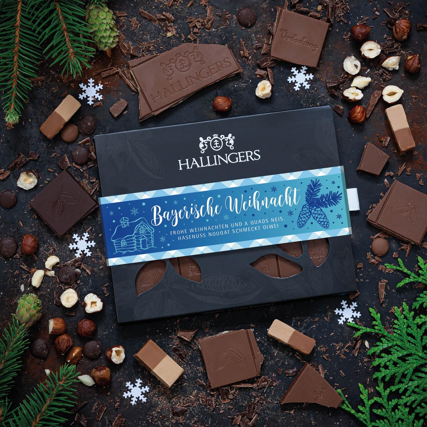 hallingers-schokolade-bayerische-weihnacht-tafel-haselnuss-90g image 2