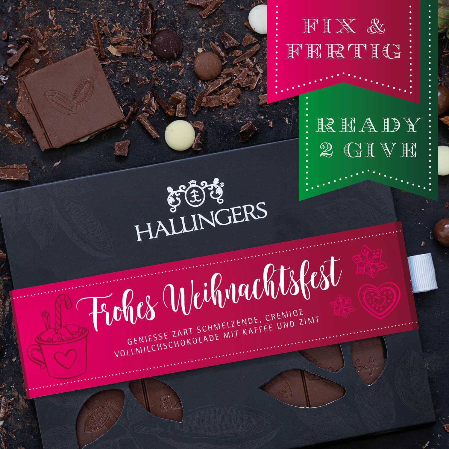 hallingers-frohes-weihnachtsfest-schokolade-10-tafeln-kaffee-zimt image 3