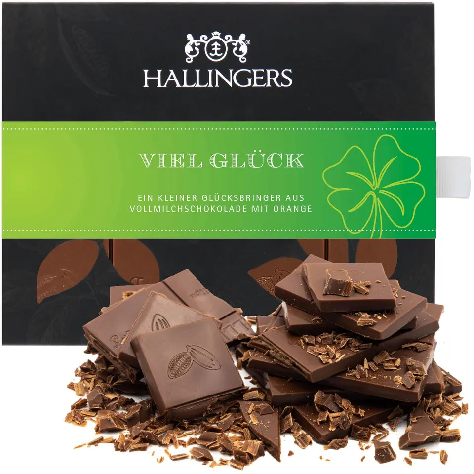 hallingers-schokolade-viel-gl-ck-tafel-orange-90g-karton image 1
