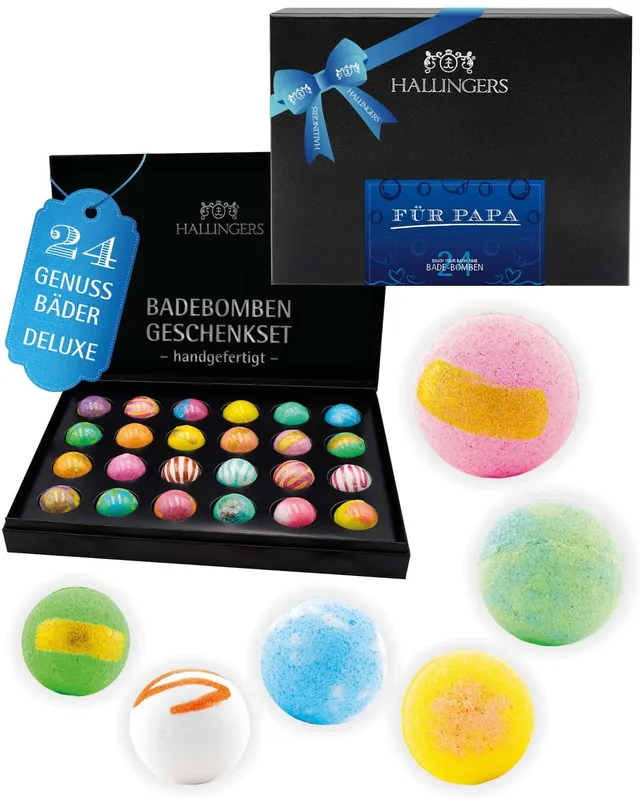 hallingers-badebomben-f-r-papa-badekugeln-24er-geschenkbox image 1