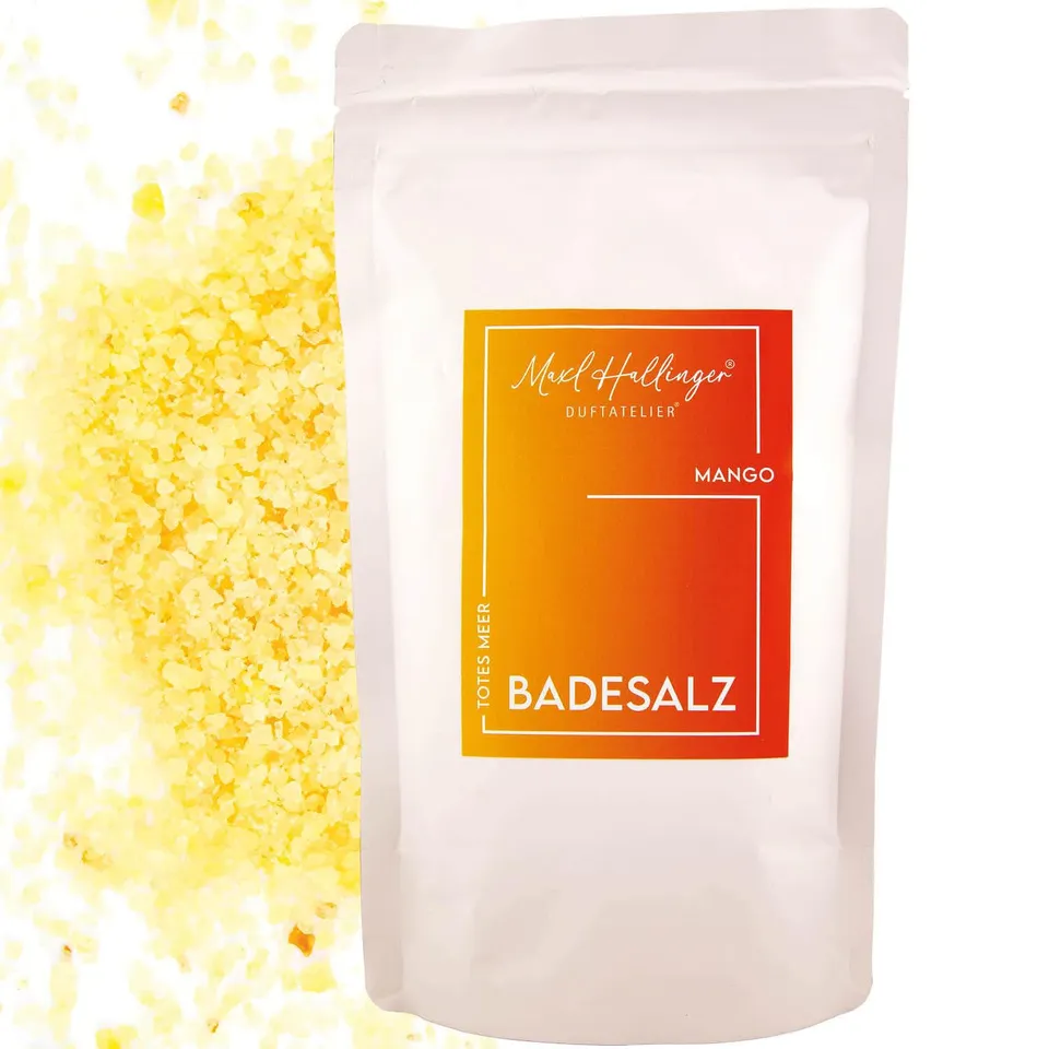 hallingers-badesalz-mango-totes-meer-bad-400g-beutel image 1