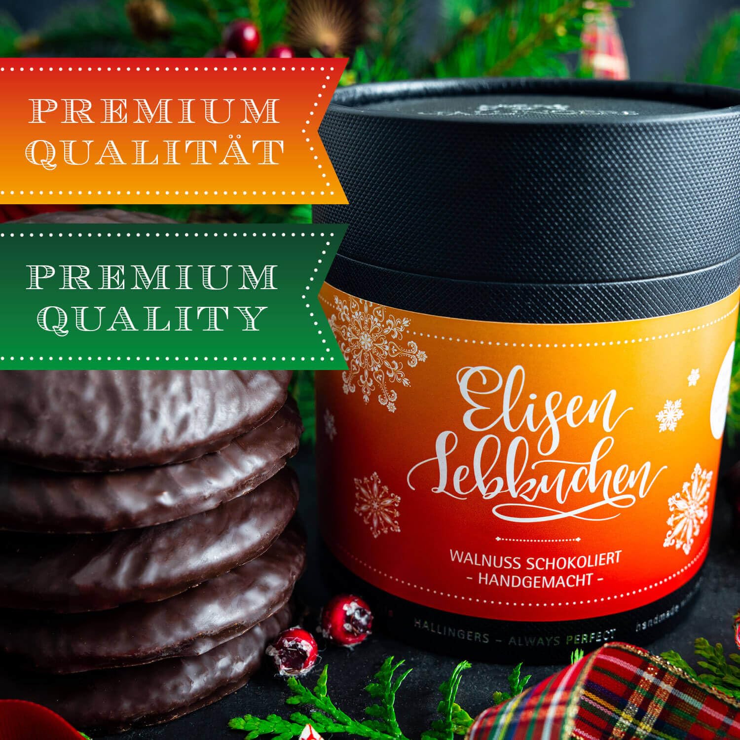 hallingers-gen-sse-elisen-lebkuchen-walnuss-zartbitter-5-stk image 4
