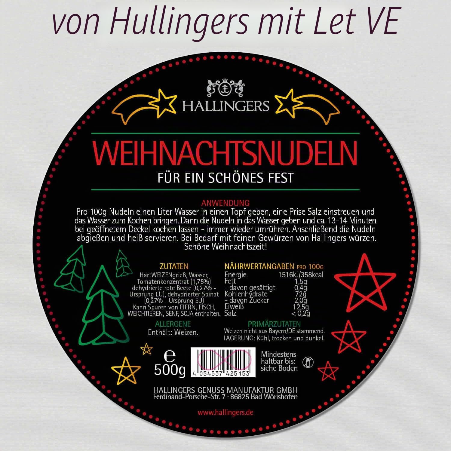 hallingers-kochen-bunte-weihnachtsnudeln-pasta-250g image 5