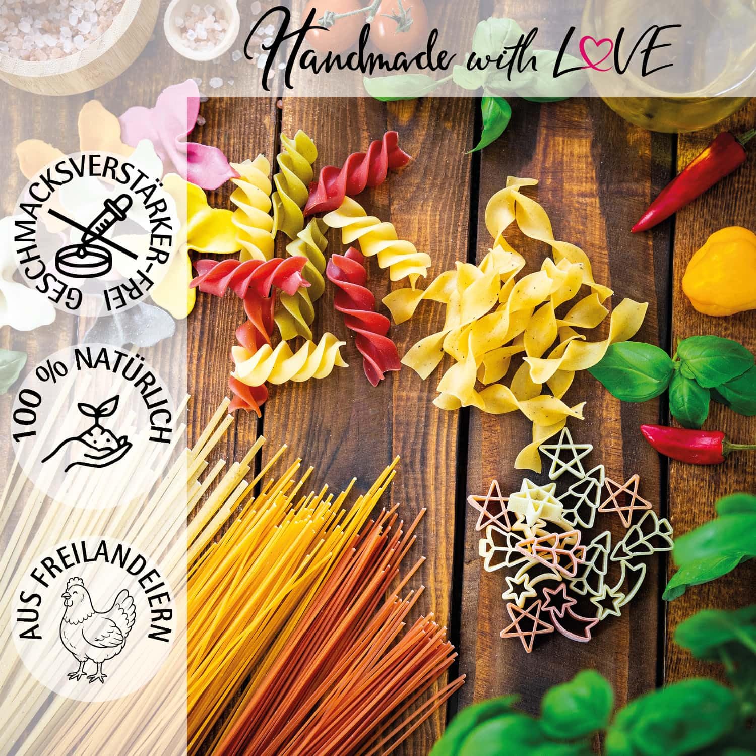 hallingers-kochen-bunte-spiralen-pasta-400g-freilandei image 2