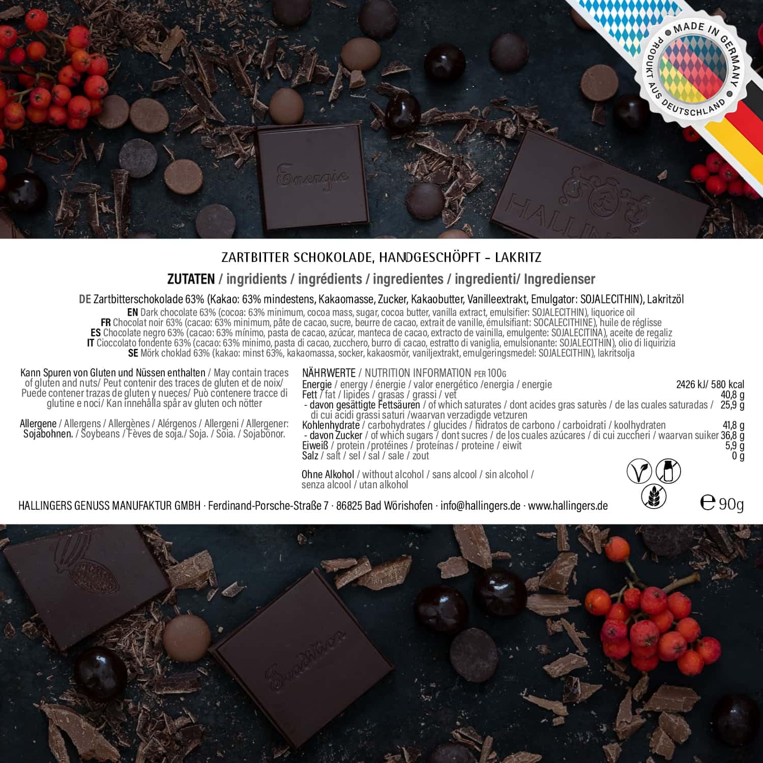 hallingers-schokolade-god-jul-tafel-lakritz-10x-vegan image 6