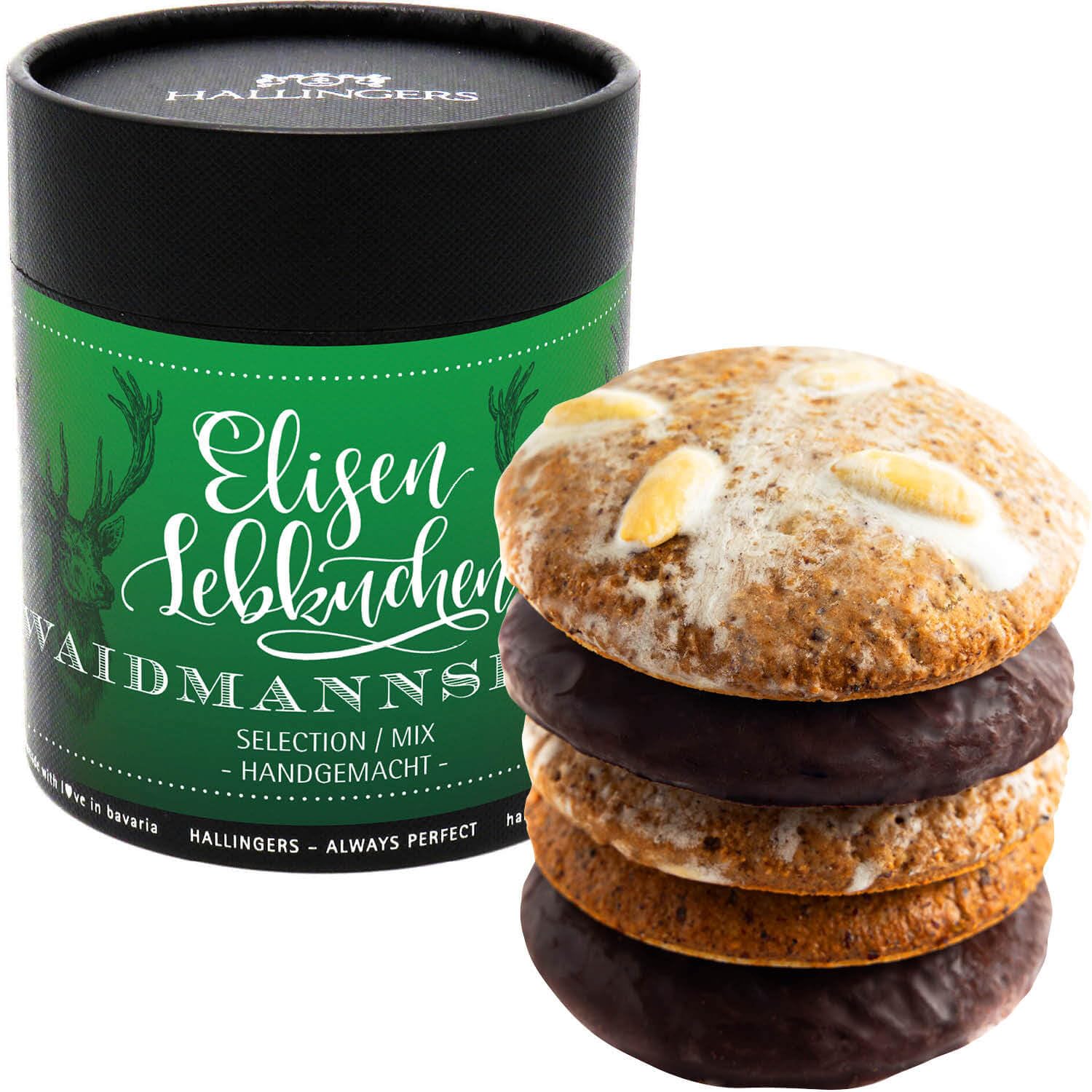 hallingers-gen-sse-waidmannsheil-elisen-lebkuchen-5er-400g-dose image 1