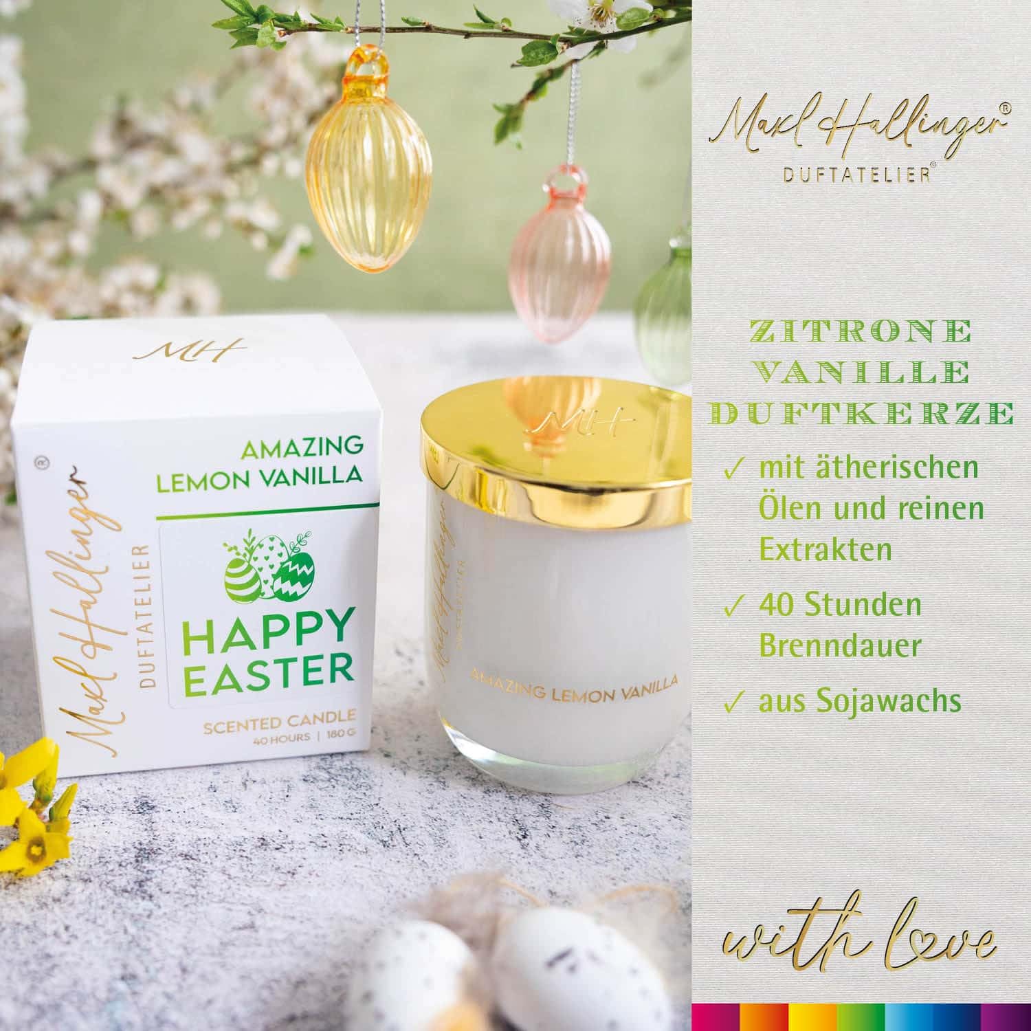 hallingers-happy-easter-duftkerze-glas-180g-lemon-vanille image 2