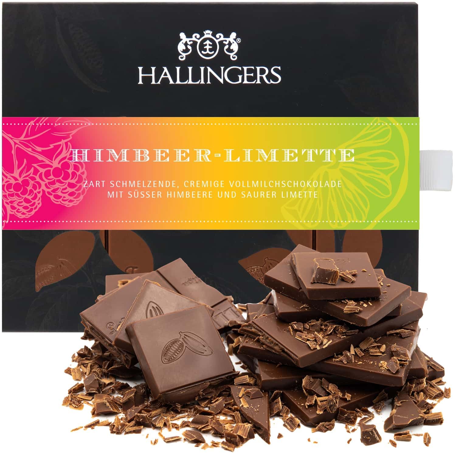 hallingers-schokolade-himbeer-limette-tafel-90g-vollmilch image 1