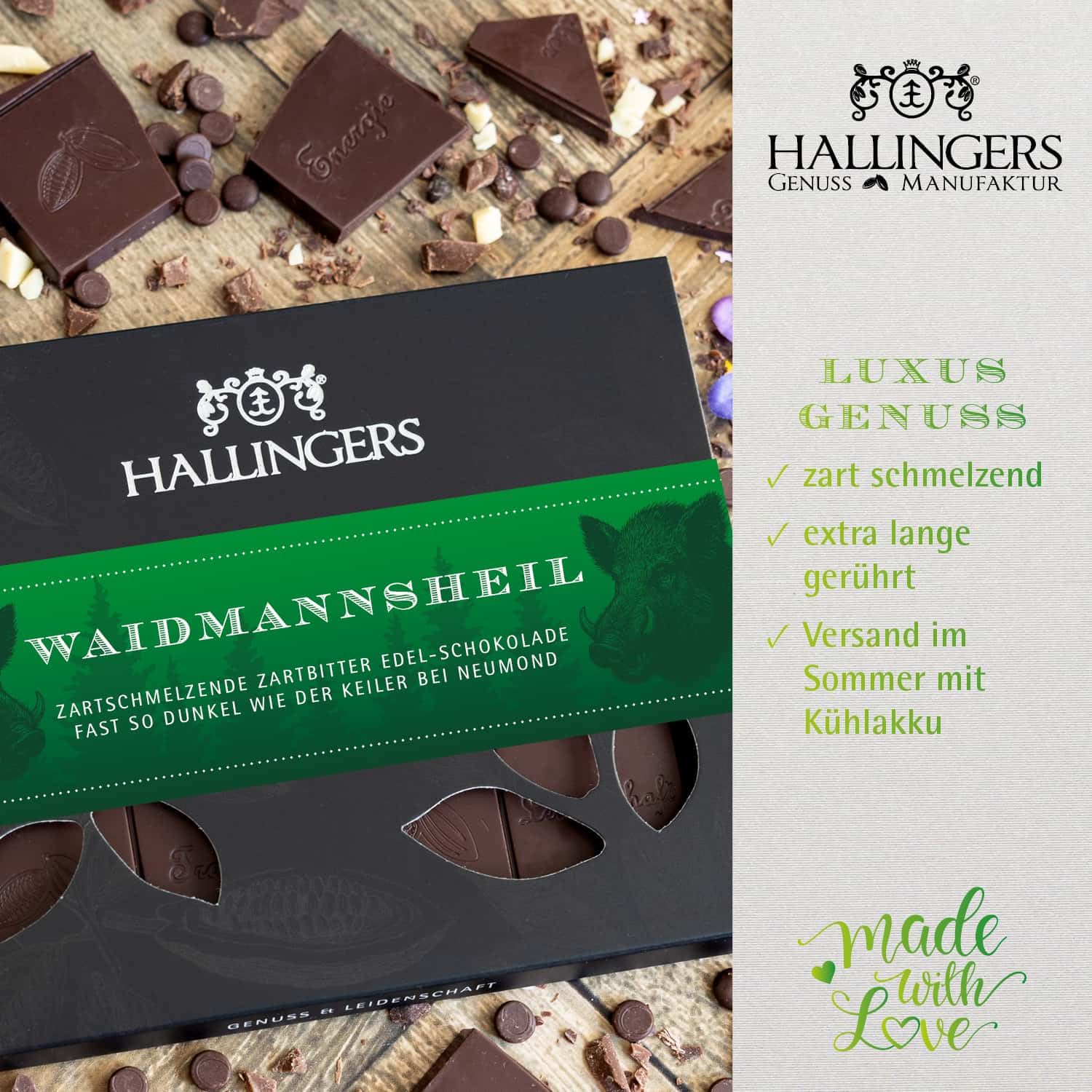 hallingers-schokolade-waidmannsheil-tafel-90g-vegan-pur-85 image 3