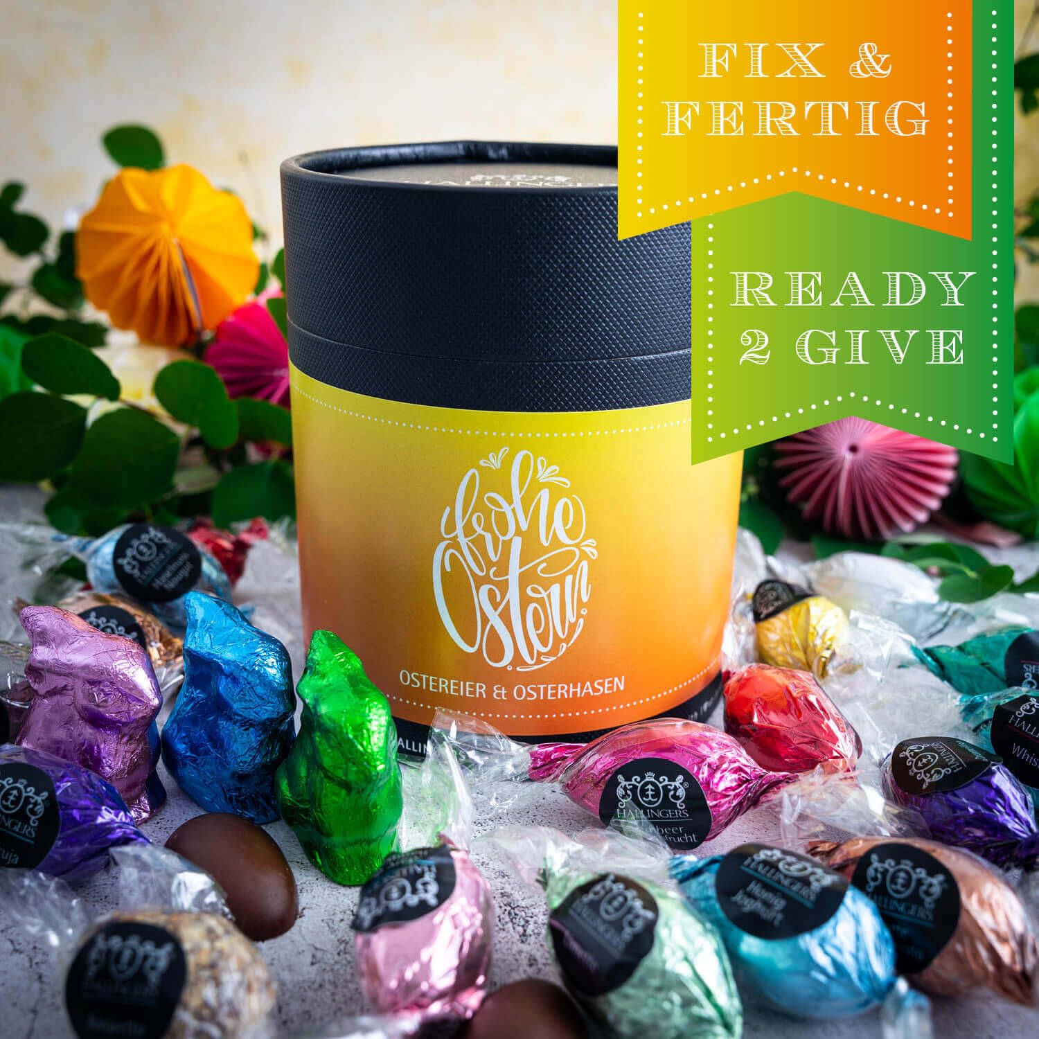 hallingers-frohe-ostern-osterei-pralinen-geschenkdose-400g image 3