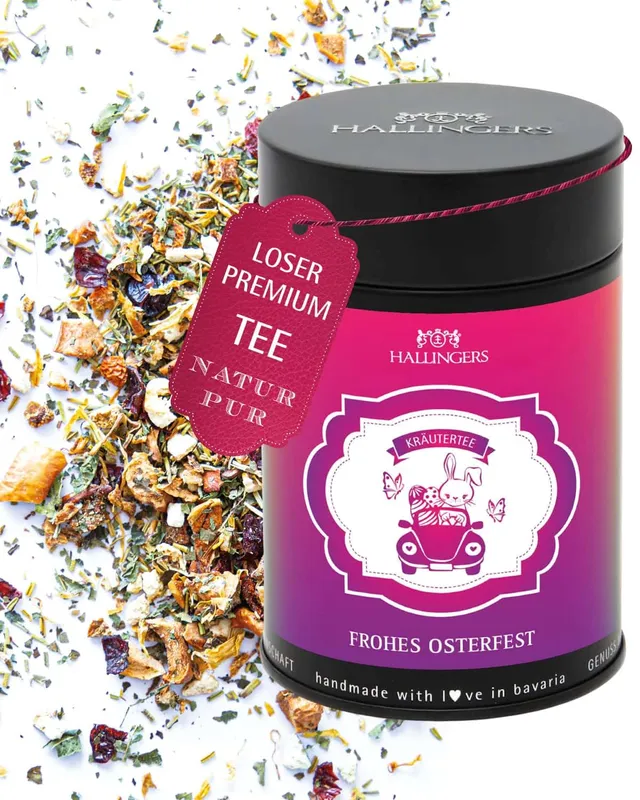 hallingers-tee-frohes-osterfest-kr-utertee-dose-110g-hagebutte image 1