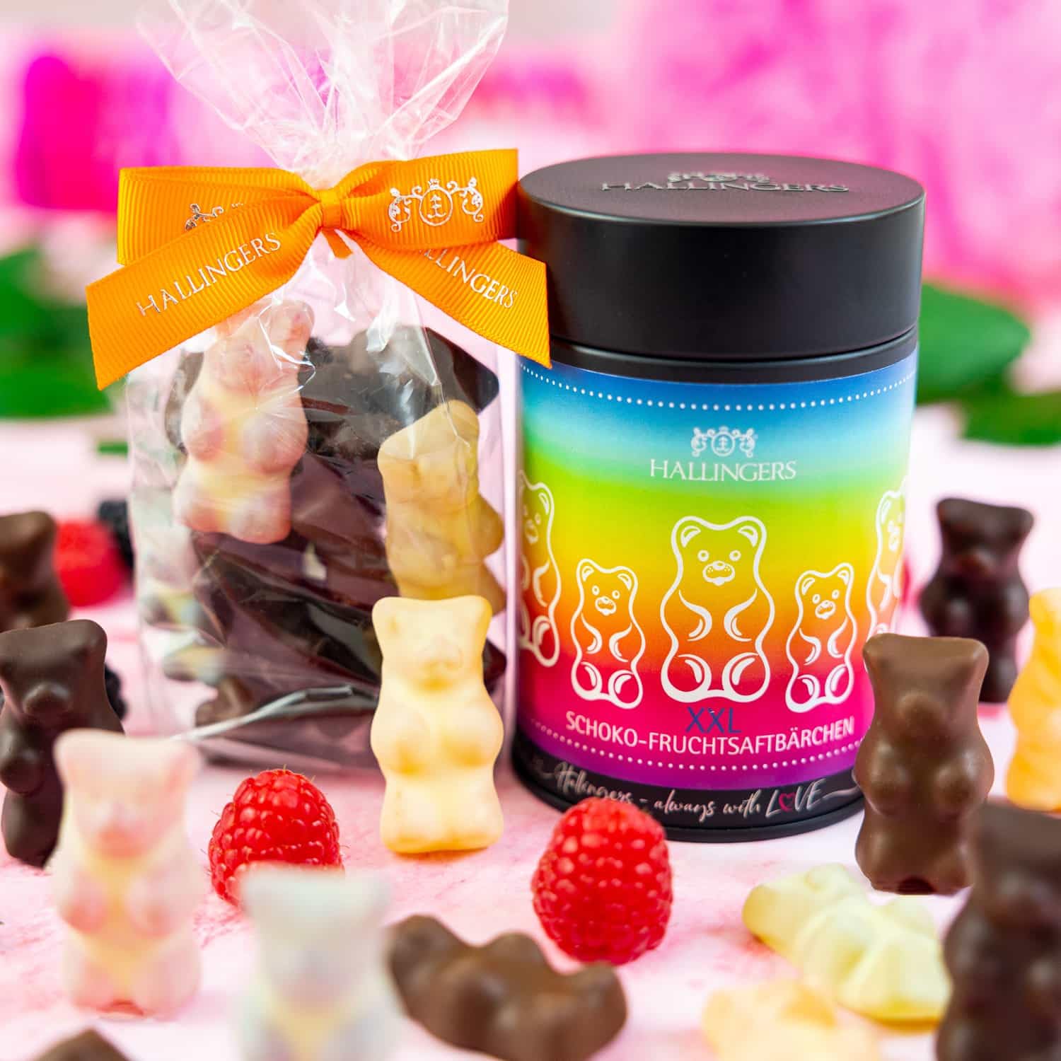 hallingers-gen-sse-schokolierte-fruchtsaftb-rchen-dose-150g-geschenk image 2