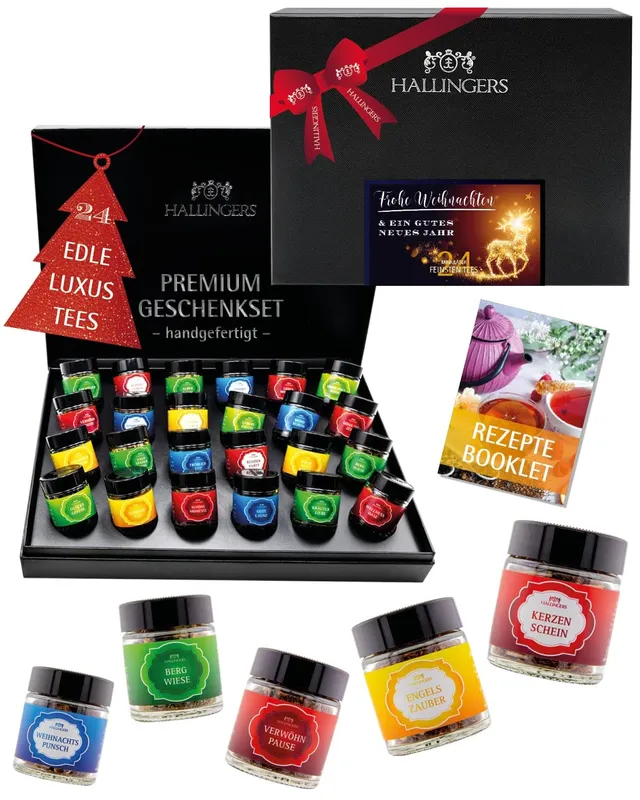 hallingers-tee-frohe-weihnachten-geschenkset-24-sorten image 1