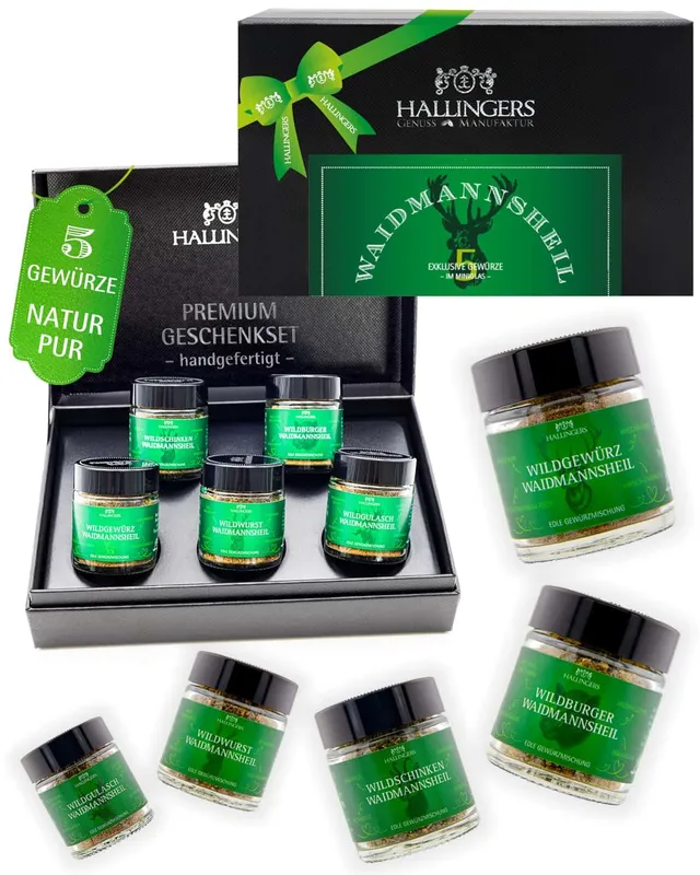 hallingers-waidmannsheil-gew-rzset-5-gew-rze-j-ger-geschenkbox image 1