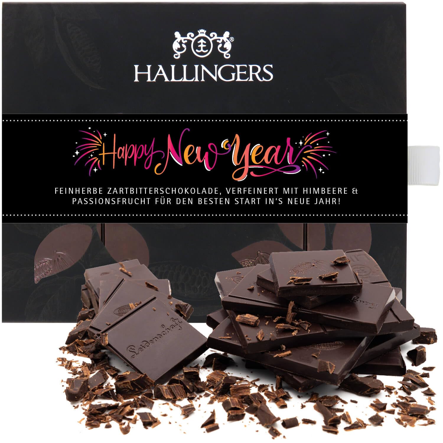 hallingers-happy-new-year-pink-vegane-schokolade-90g-himbeer image 1