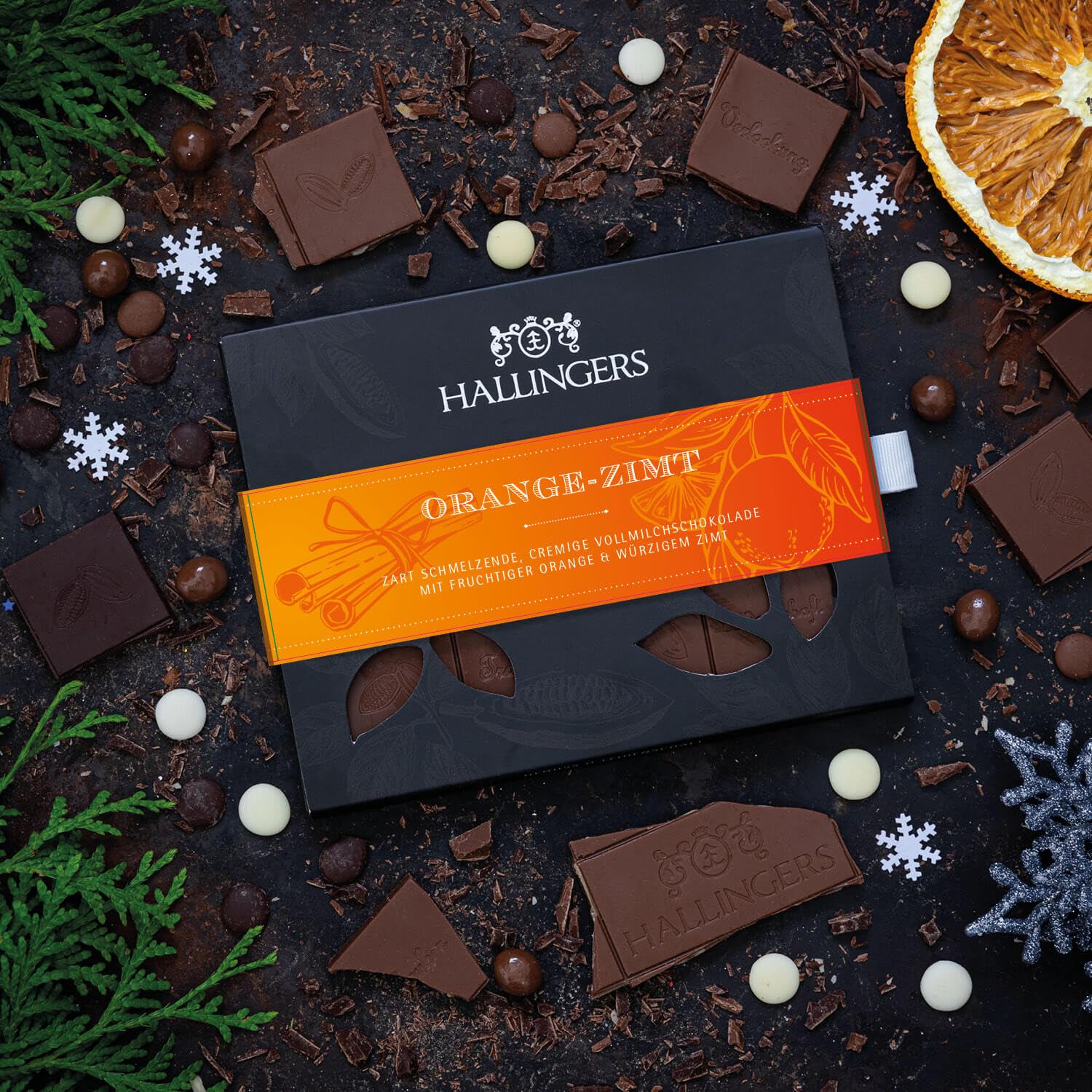 hallingers-schokolade-orange-zimt-vollmilch-tafel-90g-box image 2