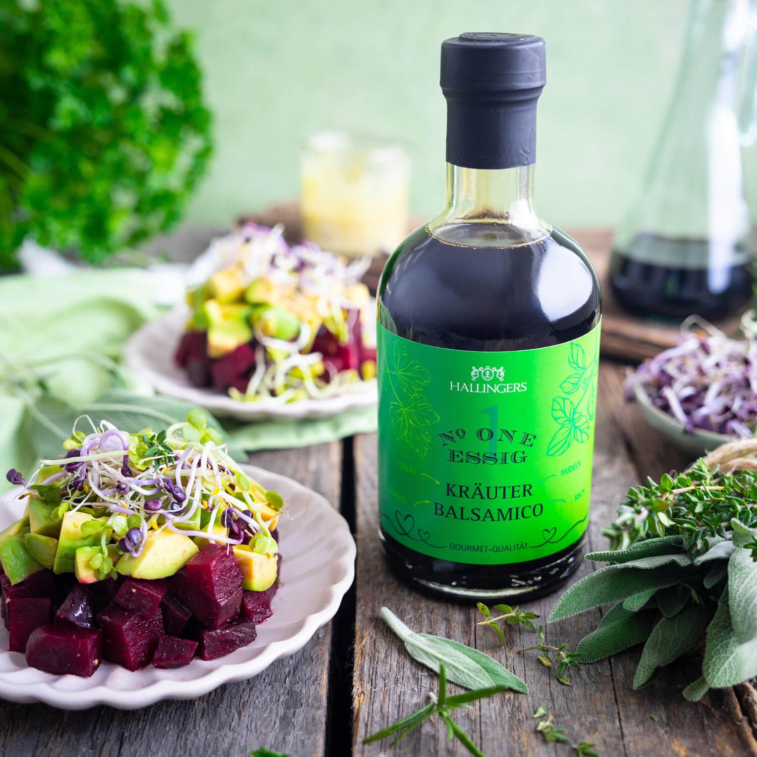 hallingers-no-1-kr-uter-balsamico-gourmet-essig-350ml-mild image 2