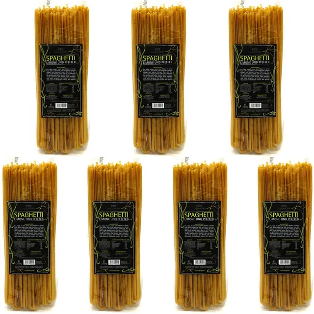 hallingers-spaghetti-zitrone-pfeffer-edelpasta-set-7x-1750g image 1