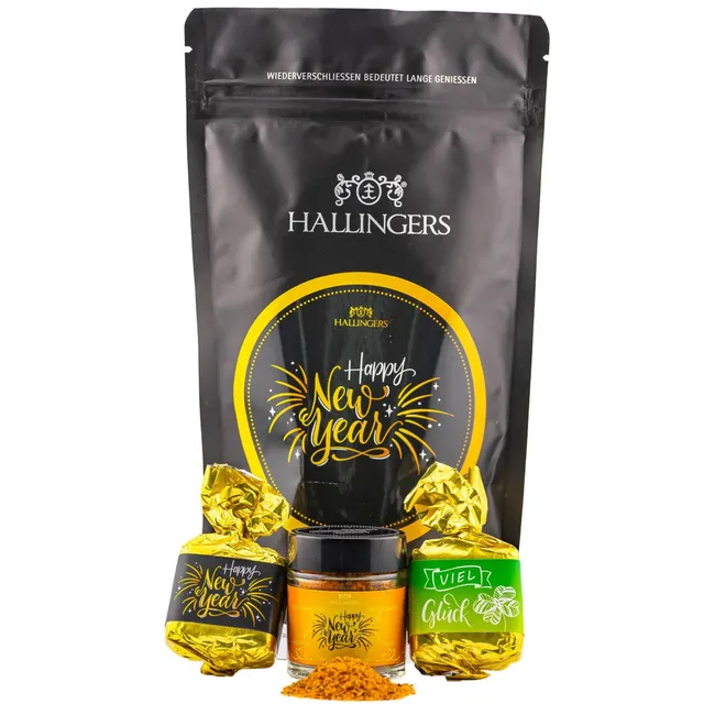 hallingers-geschenkesets-happy-new-year-wundert-te-68g-nougat image 1