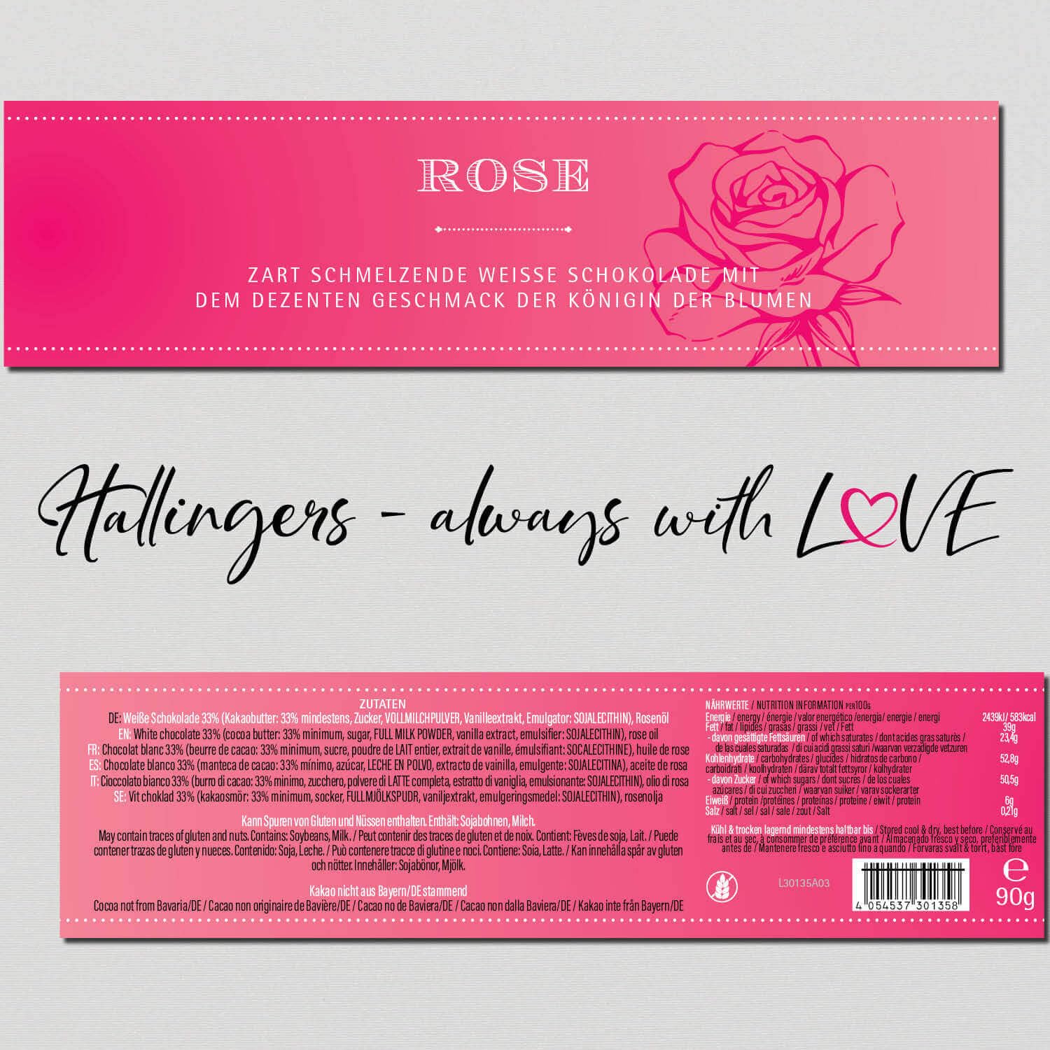 hallingers-schokolade-rose-wei-e-tafel-90g-box-geschenk image 6
