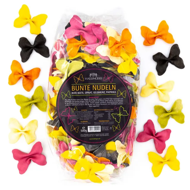 hallingers-kochen-bunte-nudeln-im-mix-pasta-500g-geschenk image 1